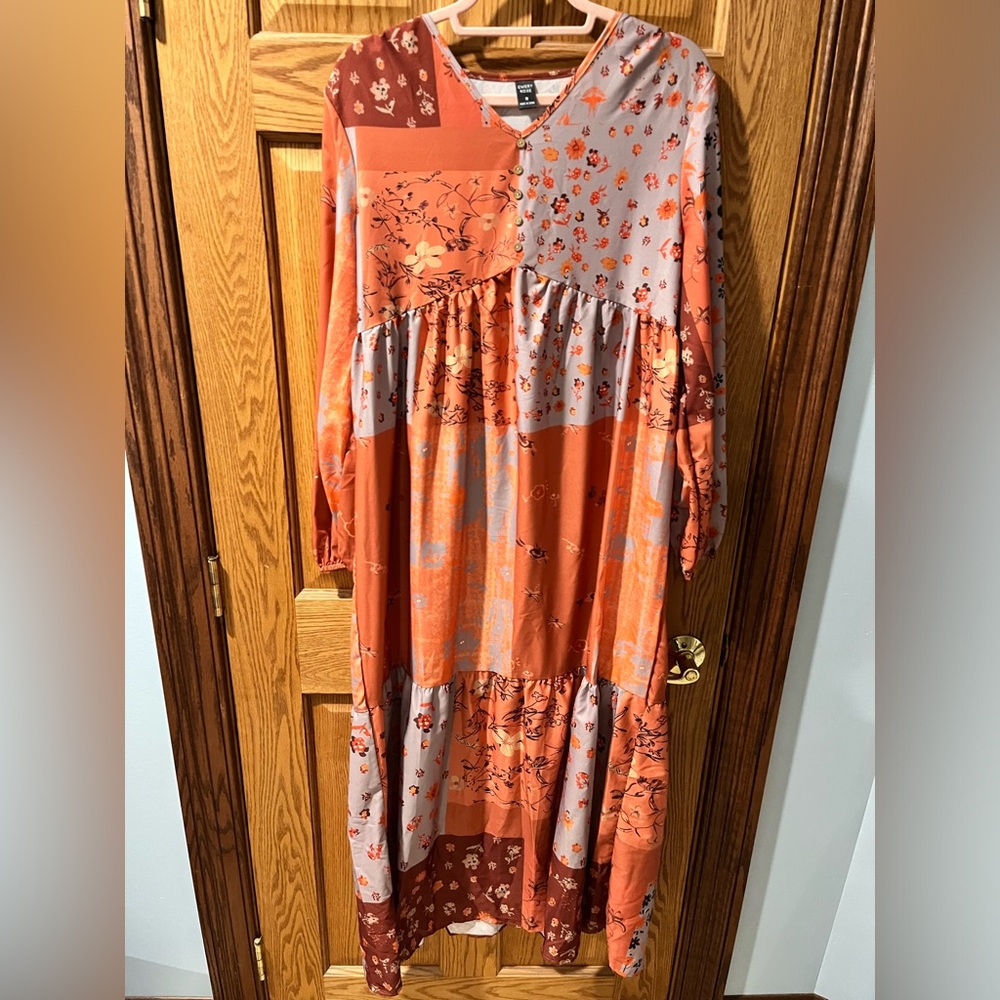 Floral Patchwork Maxi Dress